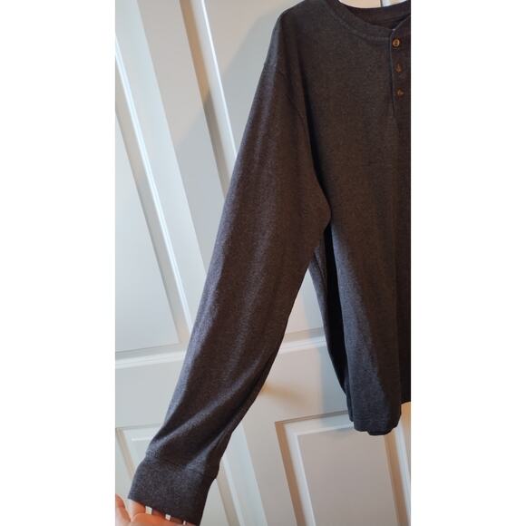 Carhartt Men's Workwear Long-Sleeve Pocket Henley Gray T-Shirt XL - Picture 3 of 11